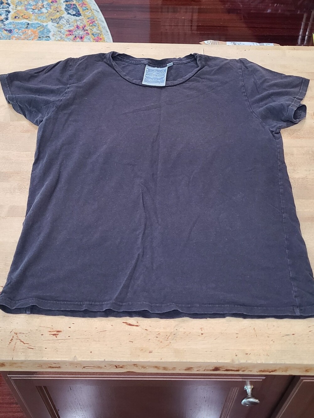 Jungmaven Faded Black Tshirt L 55% Hemp